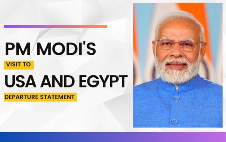 PM Modi enroute to United States and Egypt for 5-day visit PM Modi enroute to United States and Egypt for 5-day visit